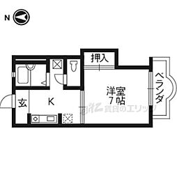 メゾンF・H 1Kの間取図画像