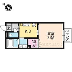 プリマヴェーラ 1Kの間取図画像