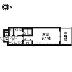 ベラジオ京都洛南グルーブ 1Kの間取図画像