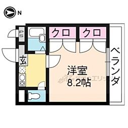 ラフォーレ若宮 1Kの間取図画像