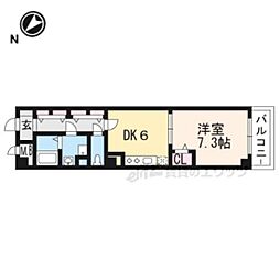 カランサ 1DKの間取図画像
