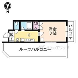 珠光ビル四条大宮 1Kの間取図画像