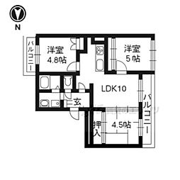 アクト3 3LDKの間取図画像