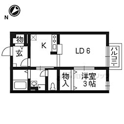 クレールコート 1LDKの間取図画像