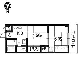 Ｍ’プラザ大住壱番館 4階2Kの間取り