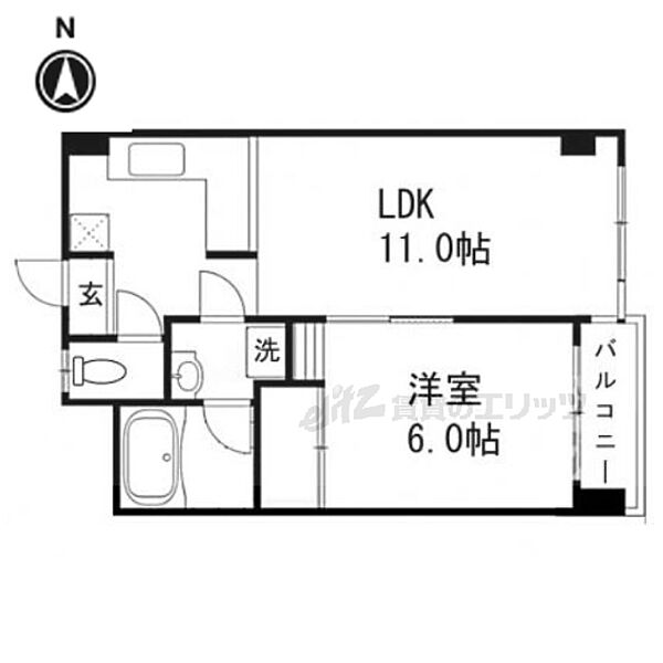 コスモハイツＯＮＯ 204｜京都府京都市南区久世中久世町1丁目(賃貸マンション2DK・2階・41.75㎡)の写真 その2