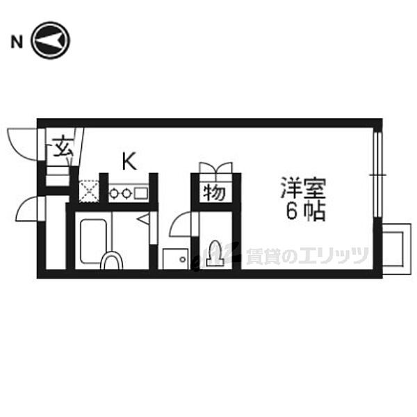 レオパレスファースト 207｜京都府京都市南区上鳥羽南戒光町(賃貸アパート1K・2階・19.87㎡)の写真 その2