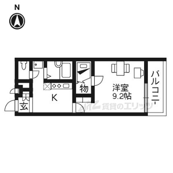 レオパレスＭＡＲＵＴＯ京田辺 206｜京都府京田辺市三山木中央3丁目(賃貸マンション1K・2階・26.08㎡)の写真 その2