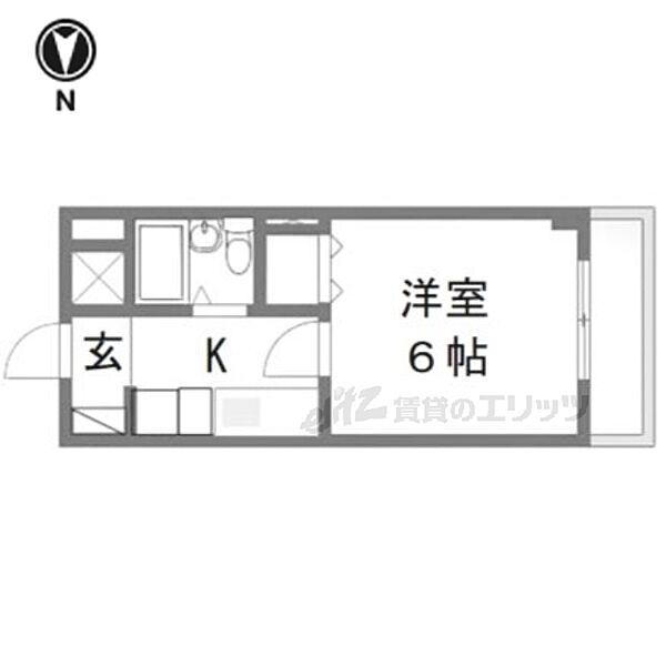 プレスト桃山 503｜京都府京都市伏見区鍋島町(賃貸マンション1K・5階・17.80㎡)の写真 その2