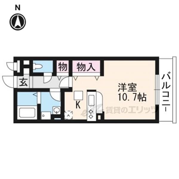 セジュール城南 201｜京都府京都市伏見区竹田浄菩提院町(賃貸アパート1R・2階・30.03㎡)の写真 その2