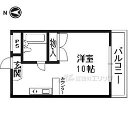 グレースＹＹＵ30 3階ワンルームの間取り