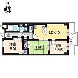 ラポート小林 3LDKの間取図画像
