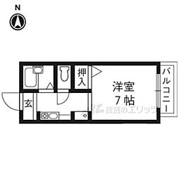 ハイツＫＯＵＮＡＮ 1階1Kの間取り