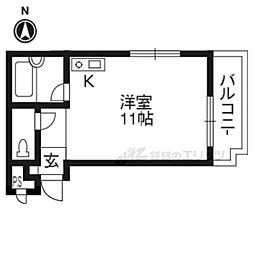 プルミエール ワンルームの間取図画像
