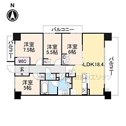 ローレルスクエア長岡京ザ・マークス 4LDKの間取図画像