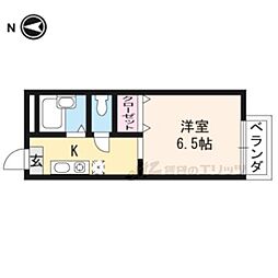 アルペンローゼ 1Kの間取図画像