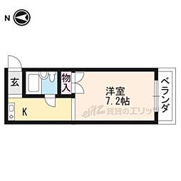 コーポスミゾメ 1Kの間取図画像