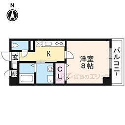 孝寿荘 1Kの間取図画像