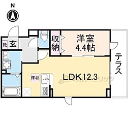 エアリーガーデン 1LDKの間取図画像