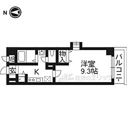 レジデンス 1Kの間取図画像