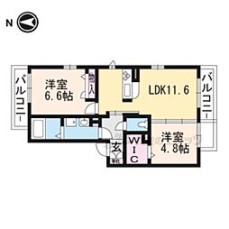メゾン・エスポワール 2LDKの間取図画像