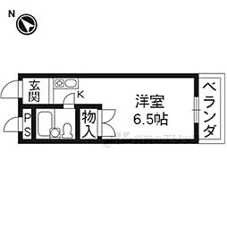 ハイツ池本2 1Kの間取図画像