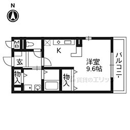 ベルブローテ ワンルームの間取図画像