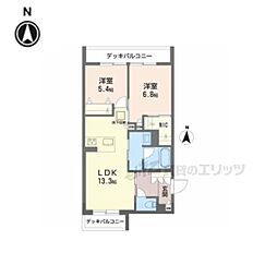 シャーメゾン鏡山 2LDKの間取図画像
