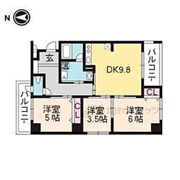 ラティス東野 3LDKの間取図画像