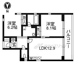 ウィステリア 2LDKの間取図画像