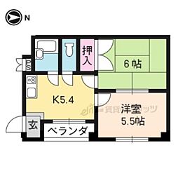 エクセルハイツ 2DKの間取図画像