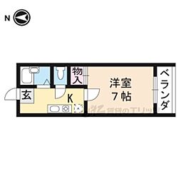 メゾン・ピサンリ 1Kの間取図画像