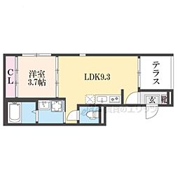 SmartTree伏見 1LDKの間取図画像