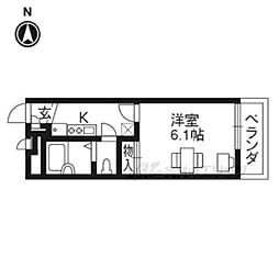 レオパレスメゾンラフィーネ 1Kの間取図画像