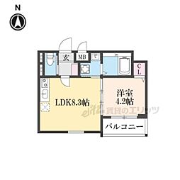 F ASECIA POLAKE 1LDKの間取図画像