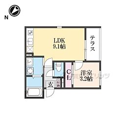 コーポマツダ 1LDKの間取図画像