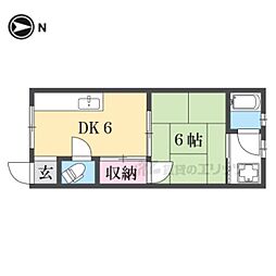 マンションすみれ 1DKの間取図画像