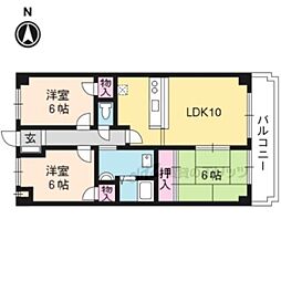 エクラ丹波橋 3LDKの間取図画像