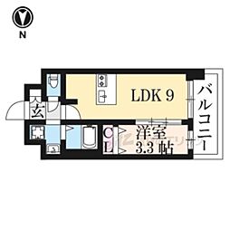 ファステート京都西院パール 1LDKの間取図画像