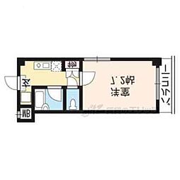 アービス桂 1Kの間取図画像