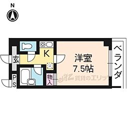 アメニティー吉祥院 1Kの間取図画像