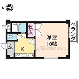 シェ・ランジュ大久保 1Kの間取図画像