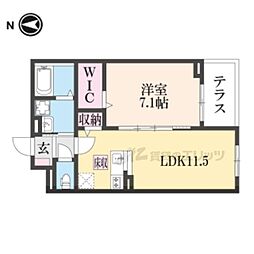 レジデンスグレース 1LDKの間取図画像