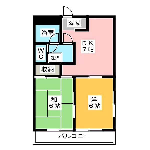 ハイツ山岸 102｜長野県長野市大字大豆島(賃貸マンション2DK・1階・42.12㎡)の写真 その2