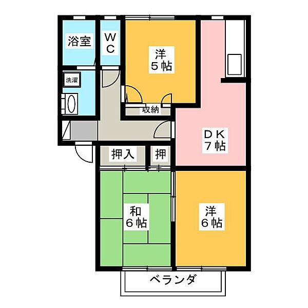 ディアスハル 202｜長野県長野市大字西和田(賃貸アパート3DK・2階・56.80㎡)の写真 その2