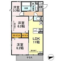 グランスクエアIII番館 307 ｜ 長野県長野市大字鶴賀腰巻2186-1の一部、2186-3の一部（賃貸アパート3LDK・3階・59.92㎡） その2