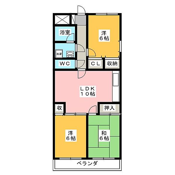 ファミーユ大豆島 102｜長野県長野市大字大豆島(賃貸マンション3LDK・1階・66.69㎡)の写真 その2