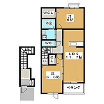 Ｓ．Ｒ－Ｅ・1 202 ｜ 長野県長野市篠ノ井二ツ柳（賃貸アパート2LDK・2階・61.91㎡） その2