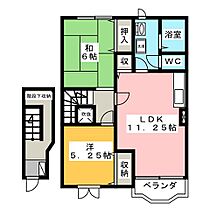 エスポワールＫ＆Ｓ 202 ｜ 長野県長野市稲里町中央３丁目（賃貸アパート2LDK・2階・60.19㎡） その2