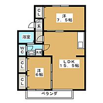 セジュール・喜　Ａ 203 ｜ 長野県長野市浅川押田（賃貸アパート2LDK・2階・61.79㎡） その2